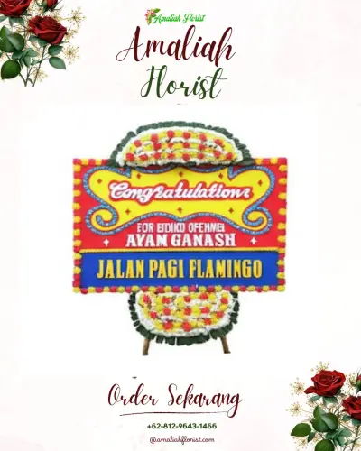Bunga Papan Congratulation di Kemenangan Tani